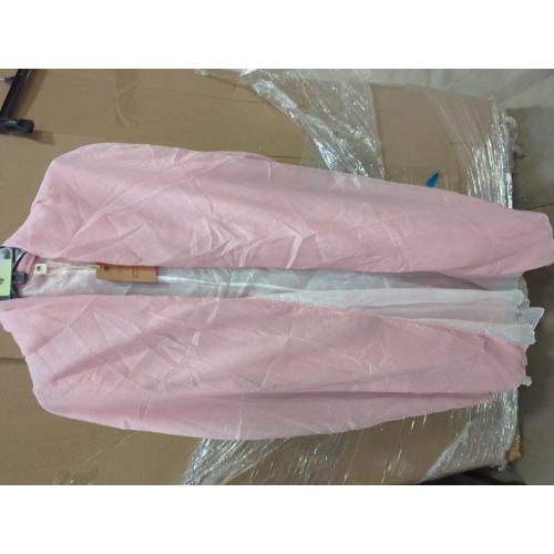 OPOB Women's Cardigan, Womens Chinese Style Chiffon Embroidery Pea Coat (Hanfu) (Pink,One_Size)