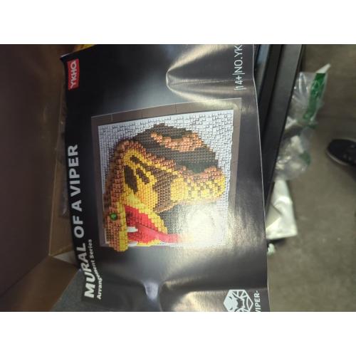 BDYDT Wall Art Snake Building Blocks Set; A Wall Decor Set for Adults Who Love Creative Hobbies(2376 Pieces) Toys Gifts for Kid and Adult