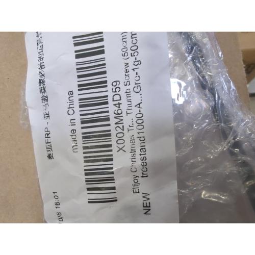 Elfjoy Christmas Tree Stand 19.7 inches Iron Metal Bracket Rubber Pad with Thumb Screw (50cm)