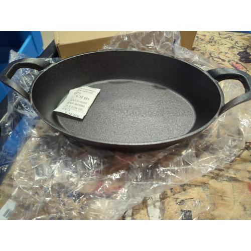Mifoci 2 Pcs Oval Serving Dish Mini Cast Iron Skillet Cast Iron Baking Pan Sizzling Plate Matte Black Gratin Cookware for Home Restaurant Kitchen Food Service Barbecue (10.8 X 6.1)