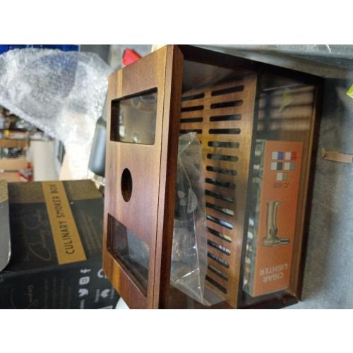 Bon Apperoo™ 2-Glass Culinary Smoker Box with Torch - Portable Cold Food and Cocktail Infuser - Indoor Whiskey and Bourbon Smoking Kit - Ideal for Drinks and Charcuterie - Butane Not Included