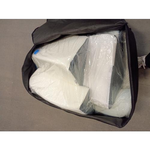 6PCS Wedge Pillow Set for After Surgery, Orthopedic Bed Wedge Pillow for Headboard, Memory Foam Back Pillow for Bed Sitting Up, Sit Up Pillow for Acid Reflux Relief, GERD, Anti Snoring (White)