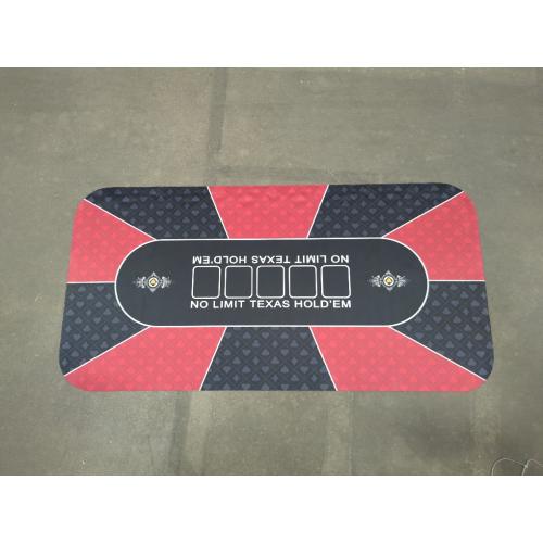 Texas Hold Em  Non-Slip Poker Table Game Mat - Portable Rubber Waterproof Poker mat for Table 6-8 Player Card Game Anti-Slip Rubber Poker Table Top Layout