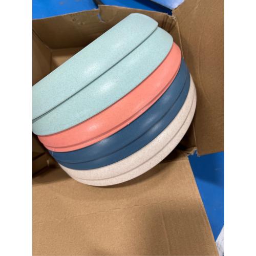 Grow Forward Premium Wheat Straw Dessert Plates - 8 Inch Reusable Hard Plastic Plates Set of 8 - Unbreakable Microwave Safe Plates for Dinner, Camping, RV, Outdoors, Patio, Kitchen Dishes - Tropical