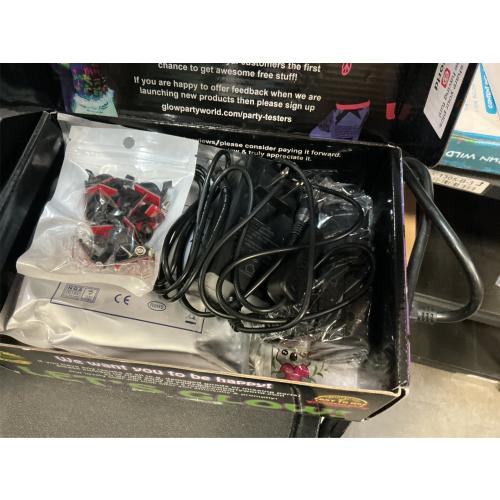 Black Lights for Glow Party! 115W Blacklight LED Strip kit. 4 UV Lights to Surround Your Neon Party. Ultraviolet Lighting for Big Rooms. Easy Set up! Glow in The Dark Party Supplies. Fiesta Luz Negra