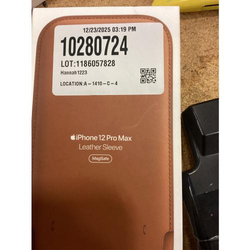 Official Leather Sleeve for MagSafe for iPhone 12 Pro Max - Saddle Brown
