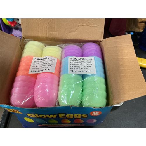 PartySticks 48 Easter Glow Eggs & 144 mini Glow Sticks 192pcs total, Glow-in-the-Dark Kids Teens Adults Easter Basket Stuffers Fillers Gift for Hunt Game, Party Favors, Boys Girls Classroom Prizes