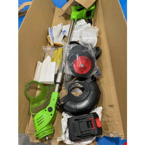 Weed Wacker, 21V Electric Cordless Weed Eater 3Types Blades and 2×4.0Ah Battery Powered, Adjustable Cutting Angle & Height,3 in 1Stringless Grass Trimmer/Lawn Edger/Brush Cutter, for Lawn Yard Garden