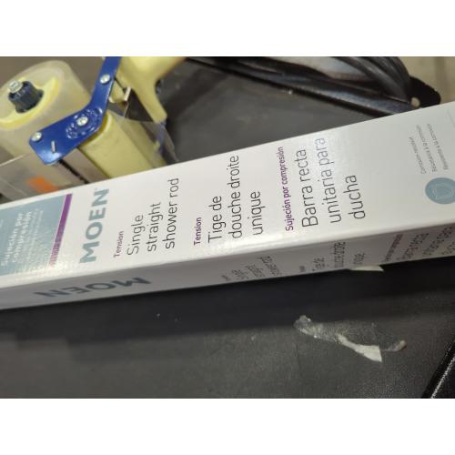 Moen 72-in Tension Mount Brushed Nickel Tension Single Straight Shower Rod