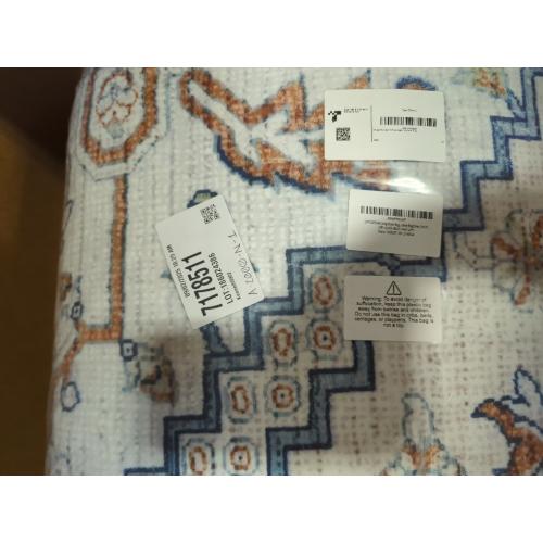 Cream Blue and Light Brown 9x12 OPPODREAM Soft Neutral Area Rugs 9x12 Living Room, Washable Rugs 9x12 with Non Slip Backing, Faux Cashmere Low-Pile 9 x 12 Carpet, Cream White & Blue & Light Brown