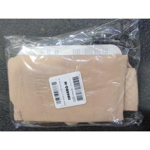 Truform 20-30 mmHg Compression Stockings for Men and Women, Thigh High Length, Dot-Top, Open Toe, Beige, Medium