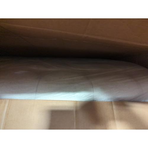 Size King Color White Dulane Chenille / Velvet Upholstered Sleigh Bed with Scroll Wingback Headboard