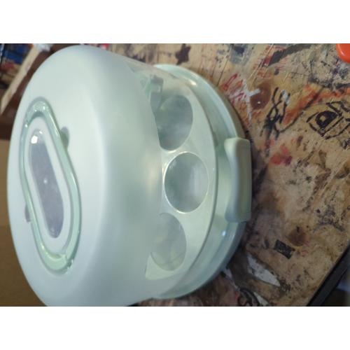 Green Cake Containers with Lids Round Plastic Cupcake Holders 4-in-1 Multipurpose Cake Carrier Holder for 11 Inch Cake Pies Cupcake Eggs Fruit or Snack Transport