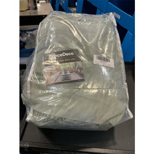 PrinceDeco Velvet Couch Covers for Sofa Soft 4 Pieces Couch Covers for 3 Cushion Couch Sofa Pet Friendly Furniture Protector with Non Slip Elastic Bottom Width Up to 90 Inch(Large, Seagrass)