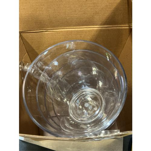 Hoolerry 8 Pcs Serving Bowls Kit Include Plastic Bowls for Parties and Popcorn Measuring Scoops Acrylic Plastic Kitchen Angled Candy Scoops for Office Canister Salad Cooking (Clear,25 oz)