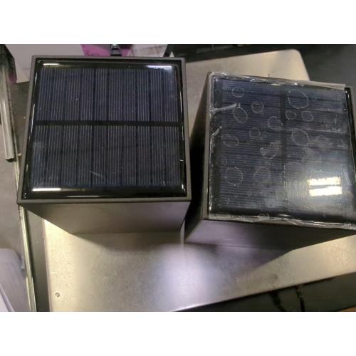 Solar Sconce Lights Outdoor, High Brightness Front Porch Lights, Stainless-Steel Wall Mounted Waterproof, Modern Black Exterior Lighting for Outside Entryway, Door, Yard, Warm White 2Pk