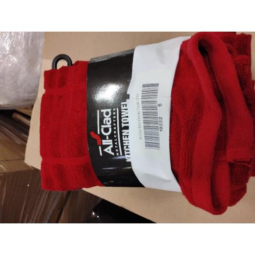 All-Clad Solid Kitchen Towels: Highly Absorbent, Super Soft Long Lasting - 100% Cotton, 17x30 Tea Towels for Cleaning & Drying Dishes, Pans, Glassware, or Countertops, (6-Pack), Chili