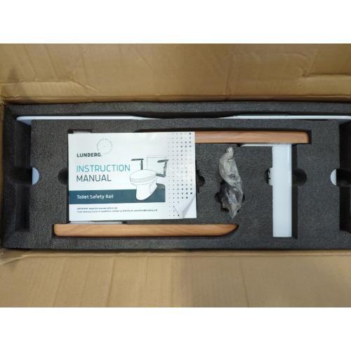 Lunderg Toilet Safety Rails for Seniors - Easy Installation & Super Sturdy - Non-Bulky and Elegant Toilet Safety Frame - Ideal Toilet Seat Handles for Elderly, Post Surgery or Mobility Issues