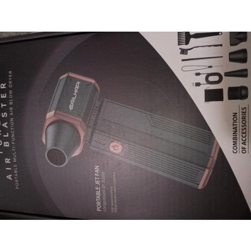 Electric Air Duster, 300000RPM High-Speed Cordless Blower for Barber with Variable Speed & Brushless Motor, Portable Mini Blower for Keyboard, PC, Computer, Replaces Canned Air, Gifts for Men