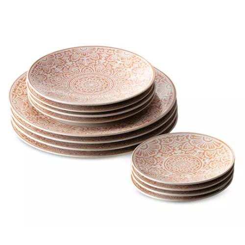 Havana Adobo 12 Pc Dinnerware Set Orange