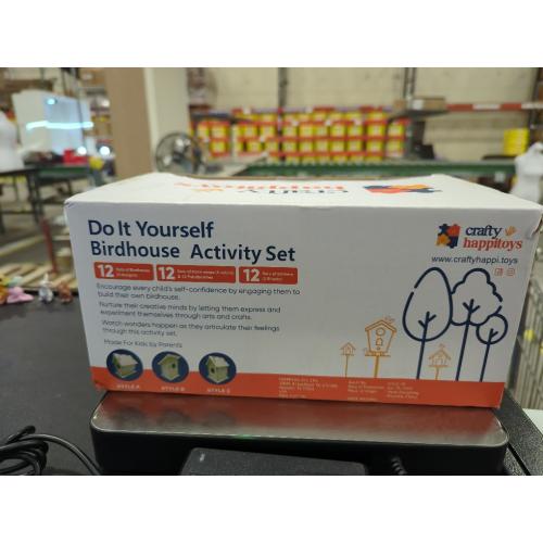 12 DIY Bird House Kits For Children to Build - Wood Birdhouse Kits for Kids to Paint - Unfinished Wood Bird Houses to Paint for Kids - Wood Craft Project Kits - Wooden Arts & Craft for Girls & Boys
