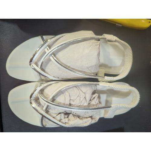 size 41casual sandals , white with thin straps