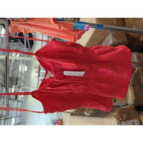 Monteau Women's Ruched Spaghetti Strap Sleeveless Sexy Going Out Crop Top Cami Shirt. Size large