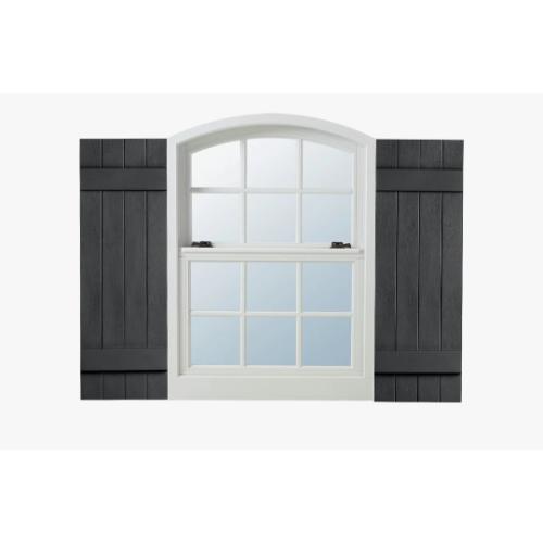 Board And Batten Shutters Black Set of 2