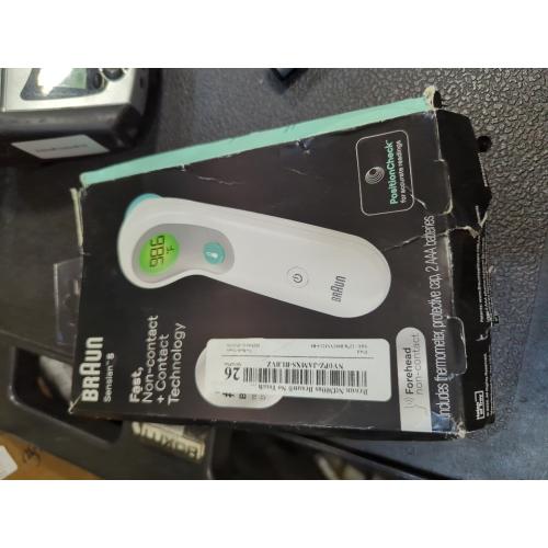 Braun No Touch 3-in-1 Thermometer, Measures Forehead, Liquid and Food Temps, Professional Accuracy and Color Coded Fever Guidance for Babies, Kids, Toddlers and Adults, FSA and HSA Eligible