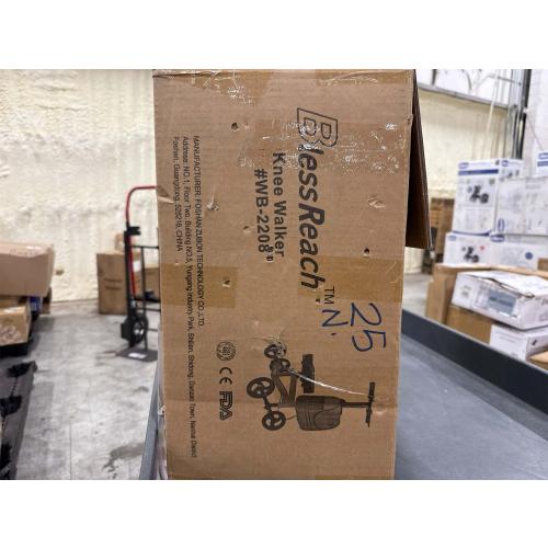 All Terrain Steerable Knee Scooter Crutch Alternative Deluxe Medical Scooter Double Handbrake,for Adults Injured Ankle & Foot Recovery Scooter in Black