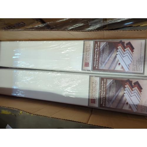 À LA MAISON CEILINGS WP08pw-96 Foam Ceiling Planks 39 in x 6 in, Plain White (156 sq.ft/case), Pack of 96