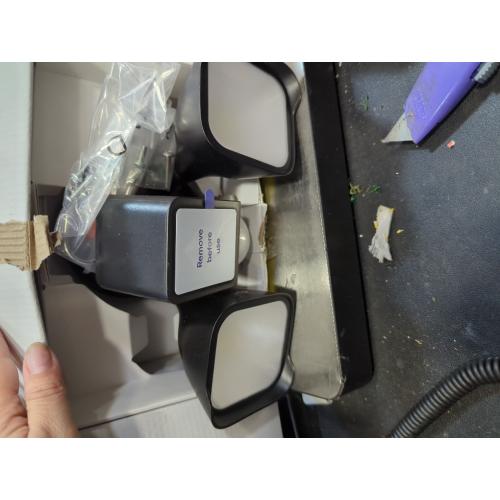 Wired Outdoor Wi-Fi Floodlight v2 Home Security Camera with 2K Video, Color Night Vision, Motion Activated LEDs - Black