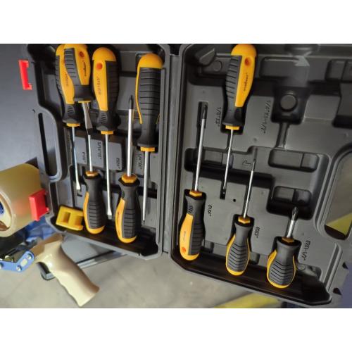 HORUSDY 11-piece Magnetic Screwdriver Set with Case, 5 Phillips & 5 Flat Head Tips with Magnetizer demagnetizer Precision Screwdriver Set