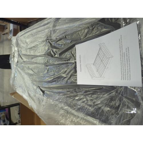 Mieya Velvet Upholstered Platform Queen Bed Frame with Button Tufted Wingback Headboard and Footboard Black