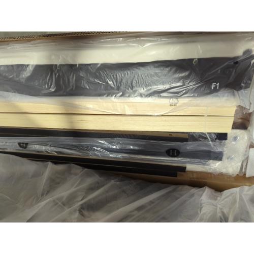 Landover Upholstered Platform Twin Bed Cream LED