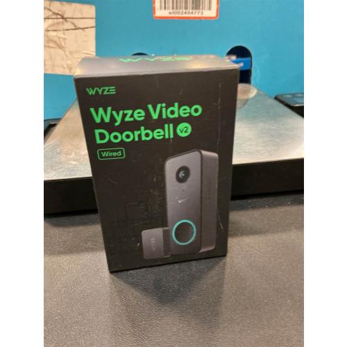 WYZE Wired Doorbell Camera v2(existing doorbell Wiring Required), 2K Security Video Doorbell, Color Night Vision, 2-Way Audio, Package Monitor, Works with Alexa & Google Assistant. Free Expert Setup