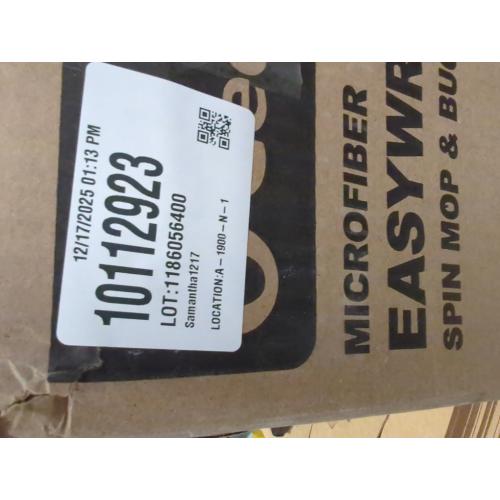 O-Cedar EasyWring Microfiber Spin Mop, Bucket Floor Cleaning System, Red, Gray, Standard