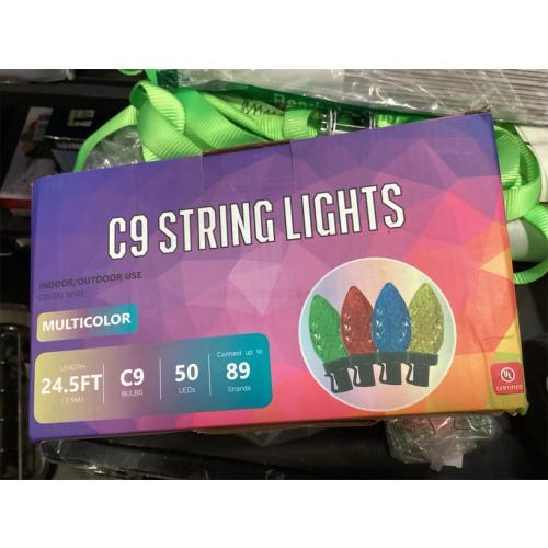 Brightown Smart C9 Christmas Lights Outdoor, 100 LED Christmas Color Changing Fairy Lights App Control, Music Sync, RGB, Shatterproof Connectable C9 String Lights for Tree House Indoor Xmas Decor