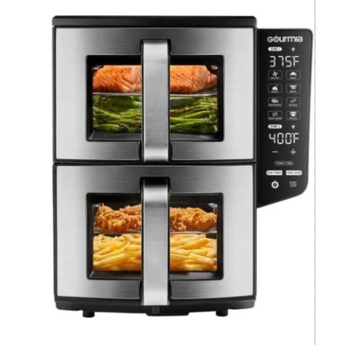 GOURMIA-Dual Basket 11-Quart Air Fryer With Smart Finish