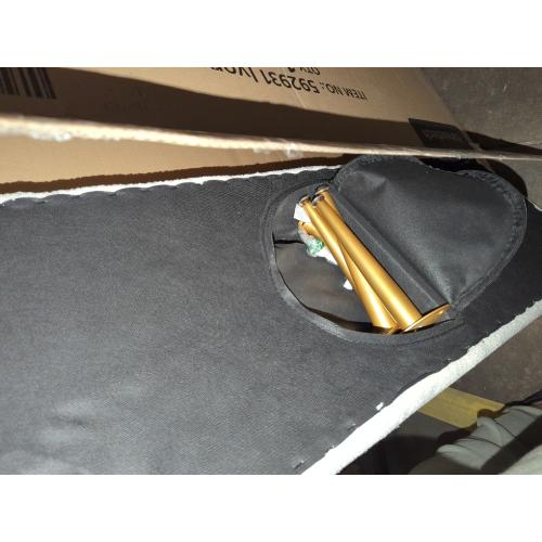 Yaheetech Modern Ottoman Bench Boucle Bench Upholstered Footrest for Living Room with Gold Metal Legs and Padded Seat Ivory