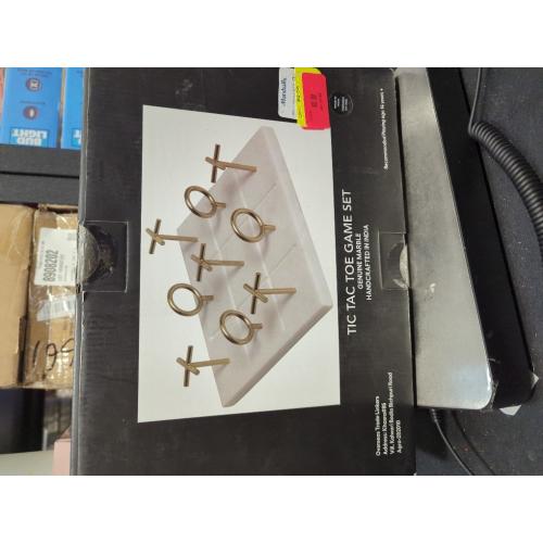 Marble Tic Tac Toe Game Board X and O Game Set for Birthday Gift to Students Luxury Marble & Brass Tic Tac Toe Game - Elegant Home Decor & Tabletop Strategy Game