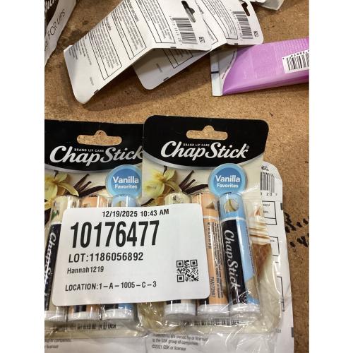 Chapstick Vanilla Favorites Lip Balm - Vanilla Mint, Vanilla Cupcake and Vanilla Bean Ice Cream Flavored - 4 pack