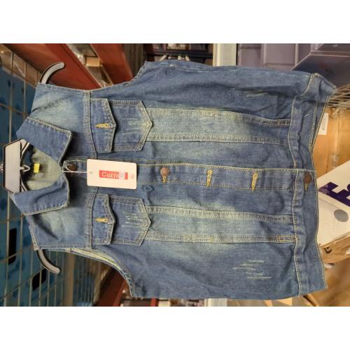 MODA NOVA Juniors Plus Size XL-Fashion Button Sleeveless Denim Vest Jacket - Walmart Business Supplies