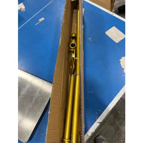 Industrial Pipe Wall Mounted Clothes Hanging Shelves System,Metal Clothing Towel Rack,Garment Rack Perfect for Retail Display,Closet Organization (Gold, 71 L x 11.8 D)