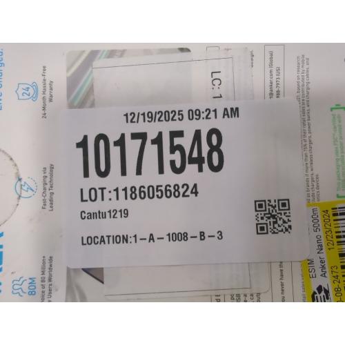 Anker - Nano Power Bank with Built-in Foldable USB-C Connector - Black