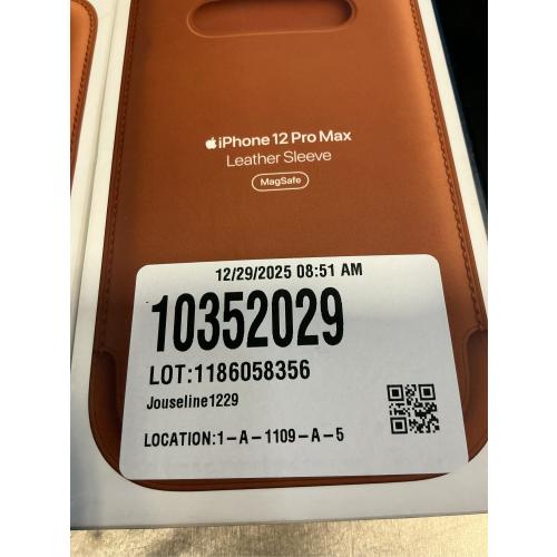 Official Leather Sleeve for MagSafe for iPhone 12 Pro Max - Saddle Brown