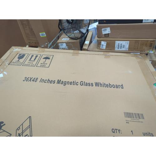 Size 48x36 Glass Magnetic White Board - 48 x36 Inches Frameless Dry Erase Whiteboard for Wall, Writing Board for Meeting, Wall Mounted Glass Board for Office and Schools