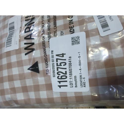 Blush White Plaid Gingham Ruffle Curtains 2 Panels, 100% Washed Cotton Drapes for Bedroom Living Room Doorway Shabby and Chic Window Treatment Rod Pocket, W52”xH84