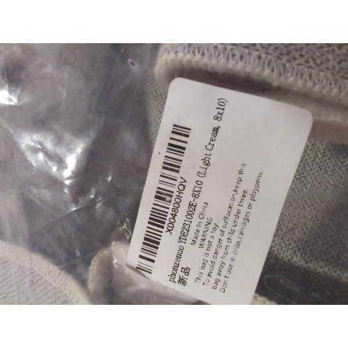 Joydeco 8x10 Area Rugs for Living Room, Non Slip Machine Washable Vintage Rug, Low Pile Chenille Print Rugs for Bedroom, Dining Room, Home Office, Pet & Child Friendly, Light Coffee