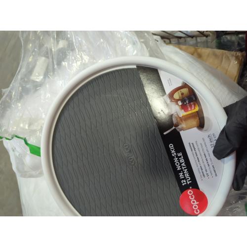 2 pack....Copco Pro Non-Skid Pantry Cabinet Lazy Susan Turntable, 12-Inch, Charcoal